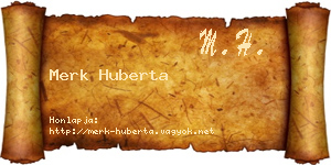 Merk Huberta névjegykártya